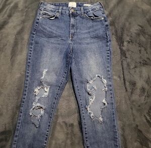 True Craft Women's Distressed Blue Skinny Jeans